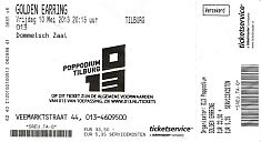 Golden Earring show ticket#5REU May 10, 2013 Tilburg - 013